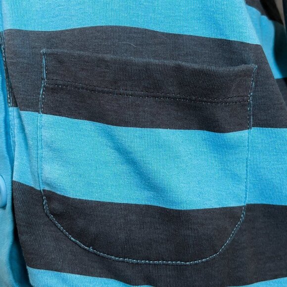 Women's Lilu Long Sleeve Cardigan | Blue & Gray | Button Up | V-Neck | Small - Picture 7 of 11